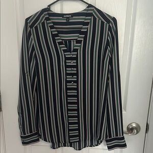 Express Women's Multicolor Striped Blouse